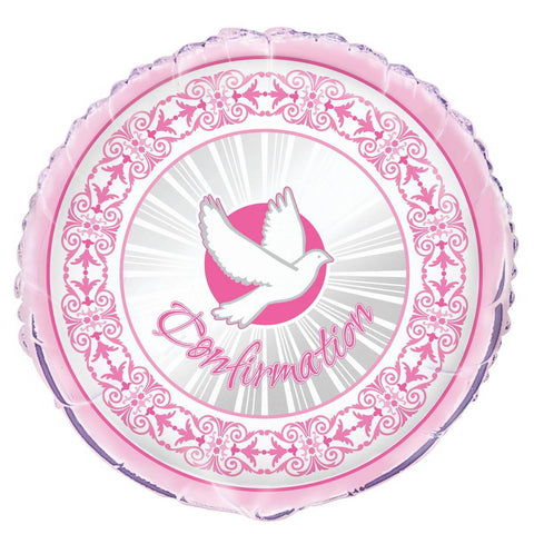 Buy Religious Pink Radiant Cross - Balloon Confirmation 18 In. sold at Balloon Expert