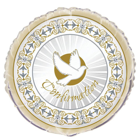 Buy Religious Sil/gld Radiant Cross - Balloon Confirmation 18 In. sold at Balloon Expert