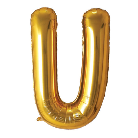 Buy Balloons Gold Letter U Foil Balloon, 34 Inches sold at Balloon Expert