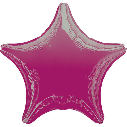 Buy Balloons Fushia Star Foil Balloon, 18 Inches sold at Balloon Expert