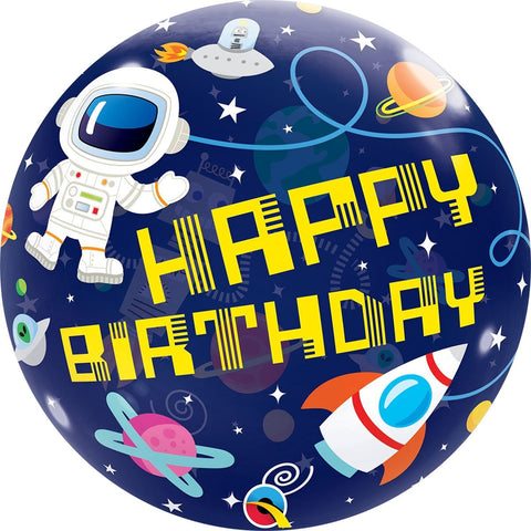 Buy Balloons Space Happy Birthday Bubble Balloon sold at Balloon Expert