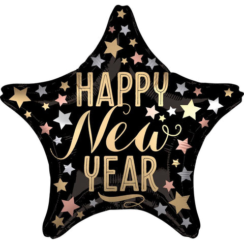 Buy Balloons Happy New Year Star Shape Foil Balloon, 18 Inches sold at Balloon Expert