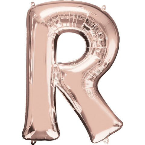 Buy Balloons Rose Gold Letter R Foil Balloon, 34 Inches sold at Balloon Expert