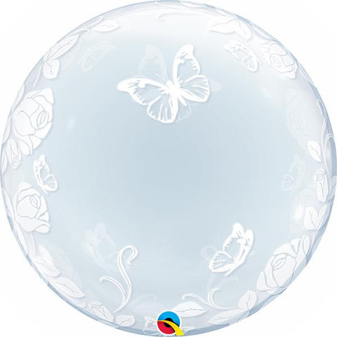 Buy Balloons Elegant Roses & Butterflies Bubble Deco. Balloon sold at Balloon Expert