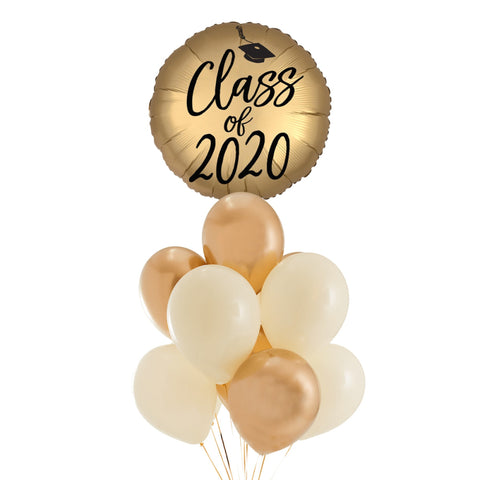 Gold Class Of 2020 Balloon Bouquet Graduation