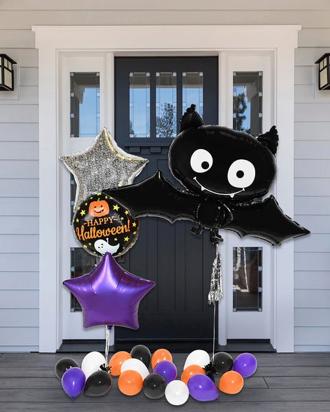 Paquet de ballons chauve-souris Joyeux Halloween