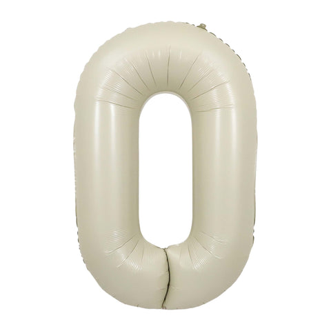 Ivory Number Balloon, 34 Inches