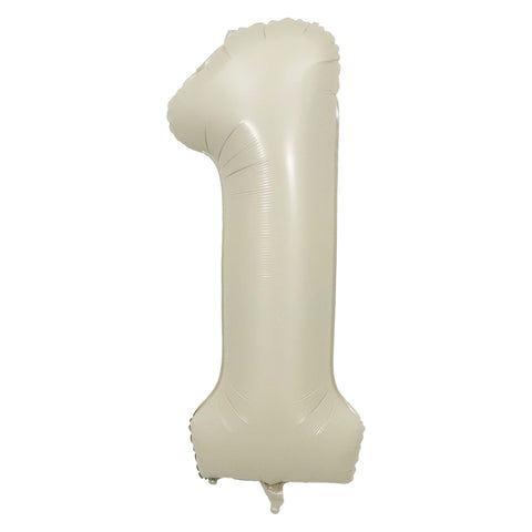 Ivory Number Balloon, 34 Inches