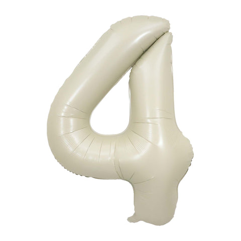 Ivory Number Balloon, 34 Inches