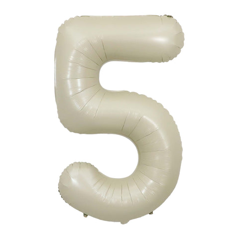 Ivory Number Balloon, 34 Inches