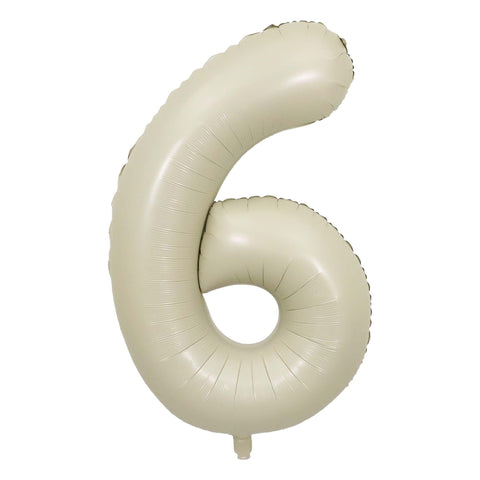 Ivory Number Balloon, 34 Inches