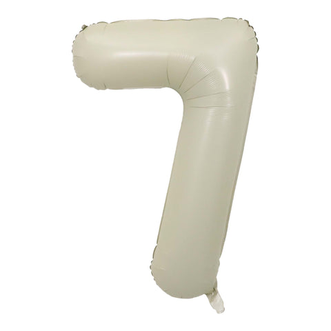Ivory Number Balloon, 34 Inches
