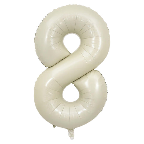 Ivory Number Balloon, 34 Inches