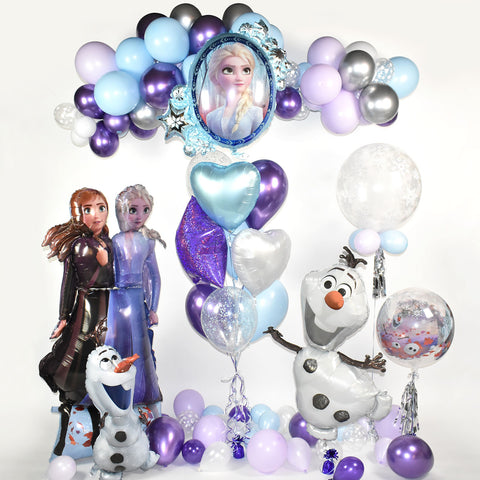 Paquet de ballons violets et bleus Frozen