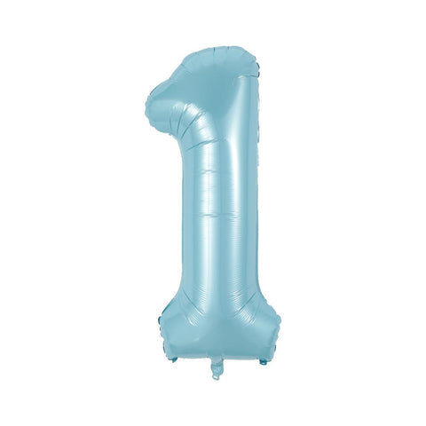 Ballon chiffre bleu pastel, 34 pouces