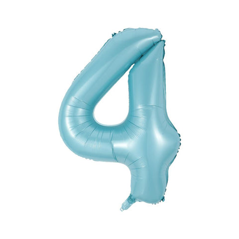 Ballon chiffre bleu pastel, 34 pouces