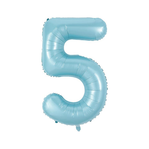 Ballon chiffre bleu pastel, 34 pouces