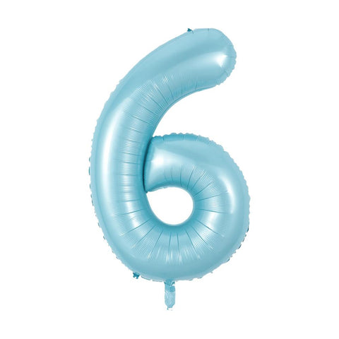 Ballon chiffre bleu pastel, 34 pouces
