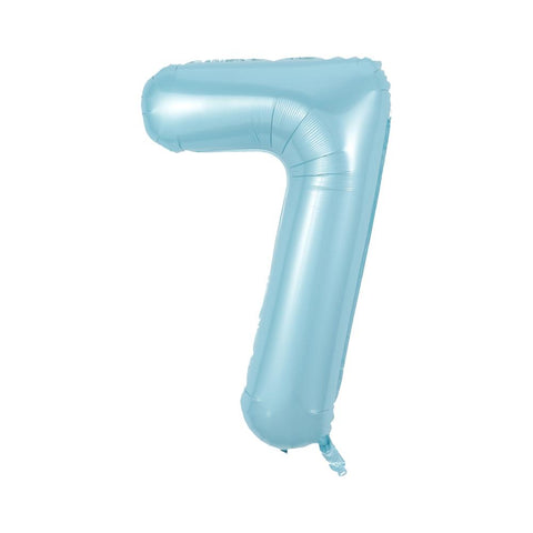 Ballon chiffre bleu pastel, 34 pouces