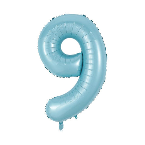 Ballon chiffre bleu pastel, 34 pouces