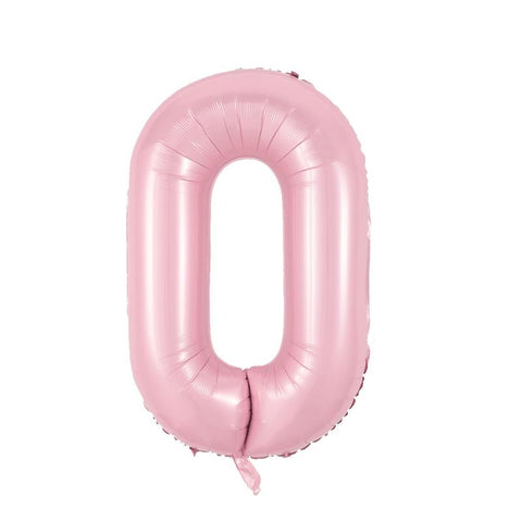 Pastel Pink Number Balloon, 34 Inches