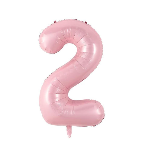 Pastel Pink Number Balloon, 34 Inches