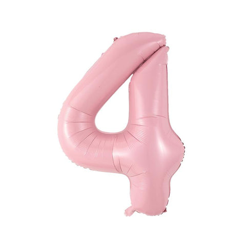 Pastel Pink Number Balloon, 34 Inches