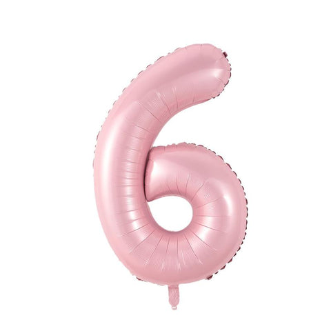 Pastel Pink Number Balloon, 34 Inches