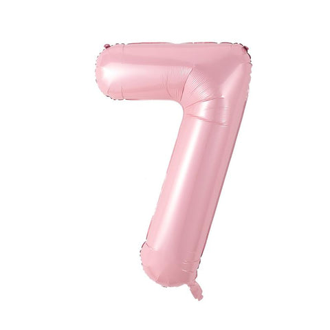 Pastel Pink Number Balloon, 34 Inches