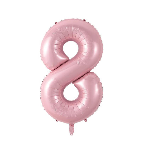 Pastel Pink Number Balloon, 34 Inches