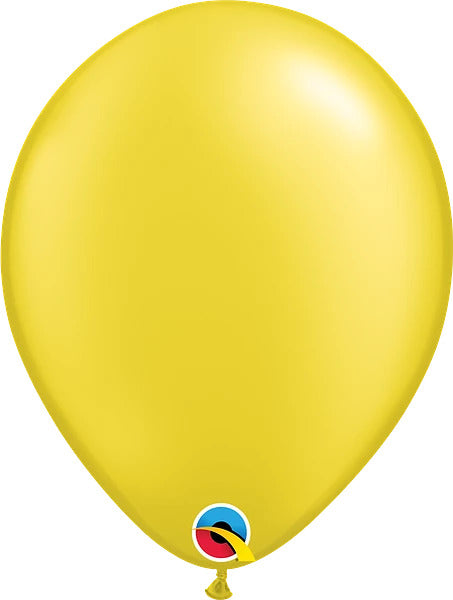 12" Pearl Yellow Latex Balloon, Helium Inflated from Balloon Expert