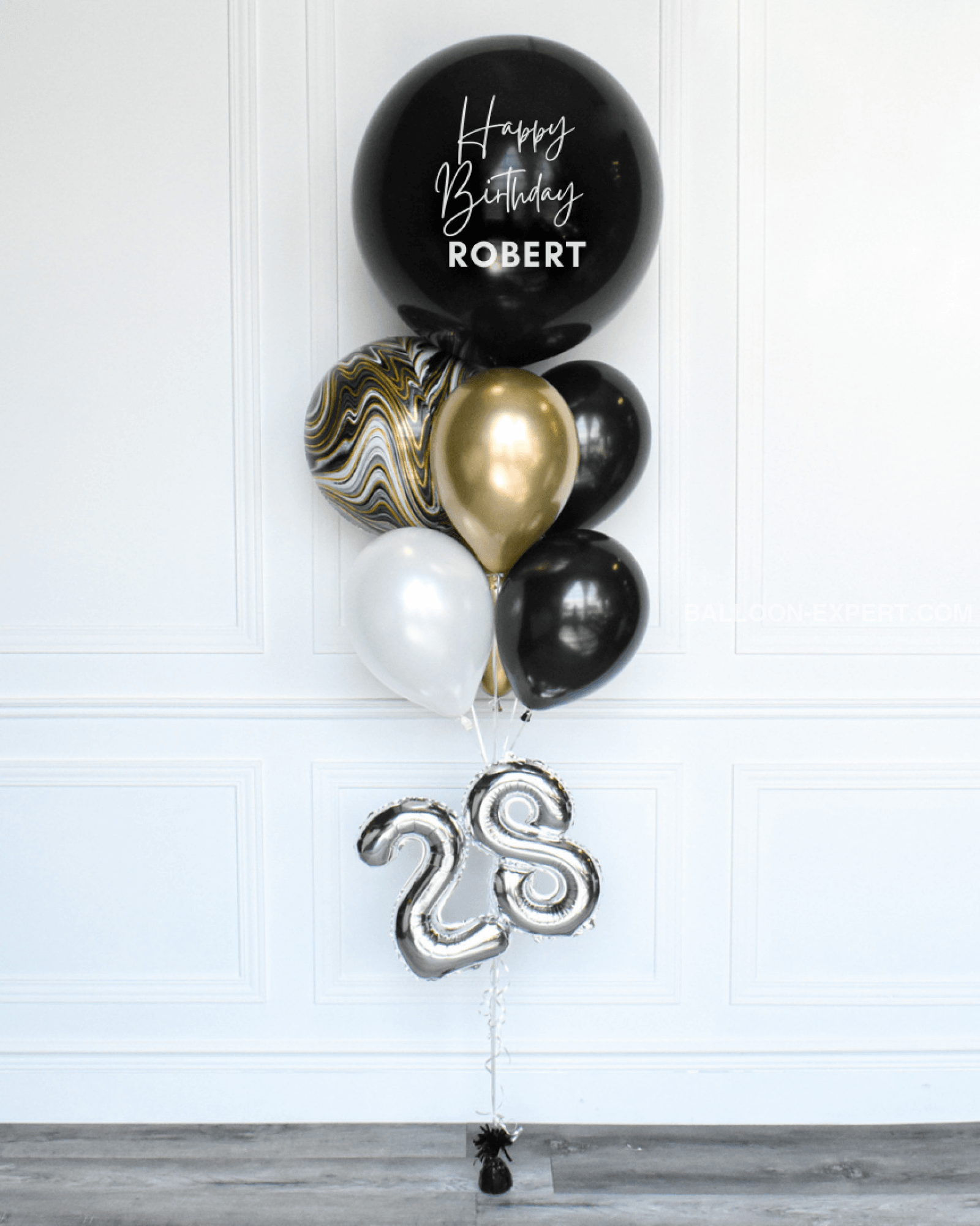 Ballon noir, blanc et or x6 PARTYDAY : le lot de 6 ballons à Prix