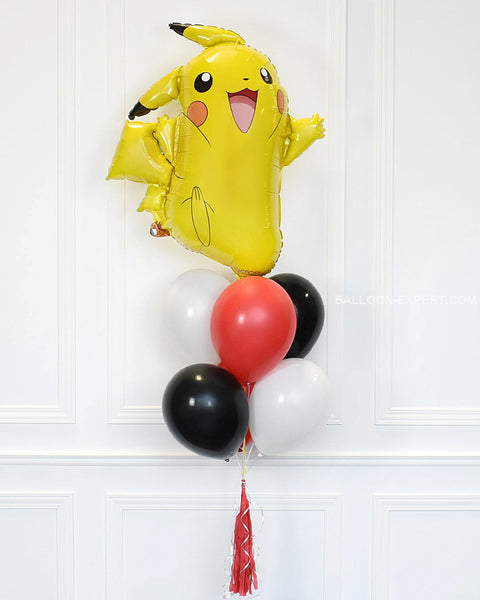 Pokemon Balloon Bouquet - Red Black White Boys Birthday