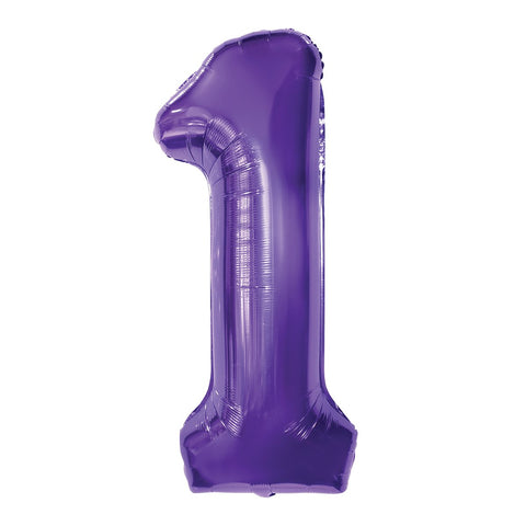 Purple Number Balloon, 34 Inches