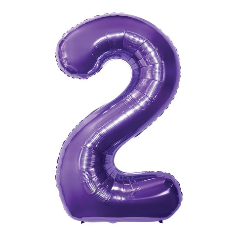 Purple Number Balloon, 34 Inches