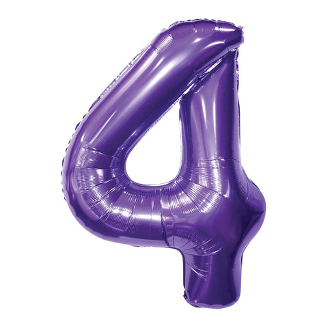 Purple Number Balloon, 34 Inches