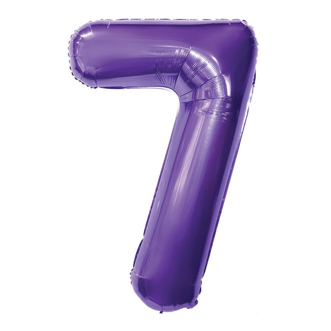 Purple Number Balloon, 34 Inches