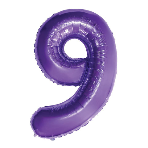 Purple Number Balloon, 34 Inches