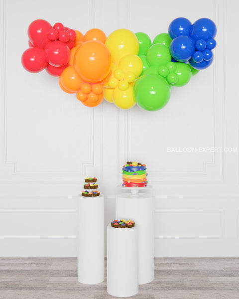 Rainbow Balloon Garland, 6 ft from Balloon Expert