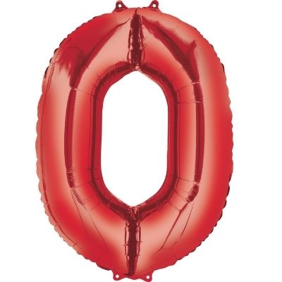 Red Number Balloon, 34 Inches