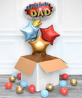Superhero Father's Day Balloon Surprise Box with Small Balloons
