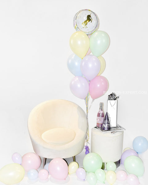 Unicorn Balloon Bouquet - Pastel Pink Purple Mint Blue Yellow Bouquets