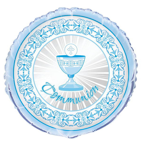 Buy Religious Blue Radiant Cross - Balloon Communion 18 In. sold at Balloon Expert