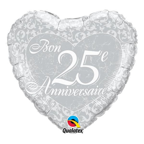 Buy Balloons Bon 25e Anniversaire Foil Balloon, 18 Inches sold at Balloon Expert