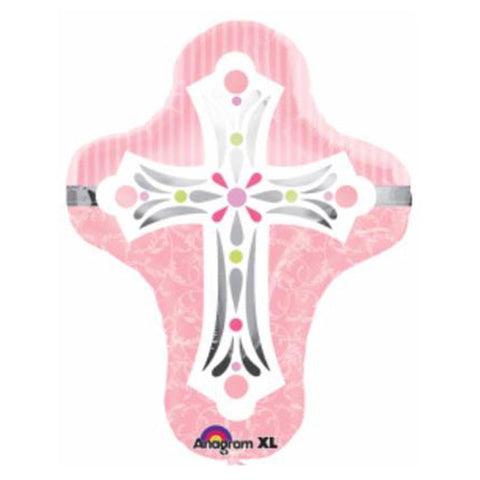 Buy Balloons Pink Cross Supershape Balloon sold at Balloon Expert