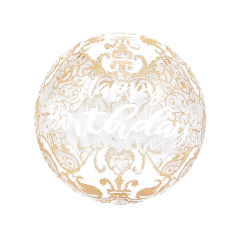 Buy Balloons HD Bubble Balloon, HBD Floral Pattern, 20 Inches sold at Balloon Expert