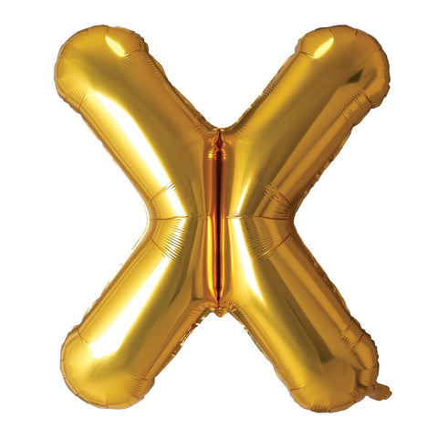 Buy Balloons Gold Letter X Foil Balloon, 34 Inches sold at Balloon Expert