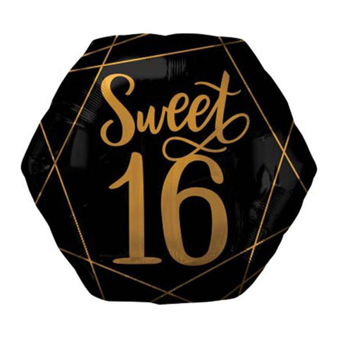 Buy Balloons Black Sweet 16 Foil Balloon, 18 Inches sold at Balloon Expert