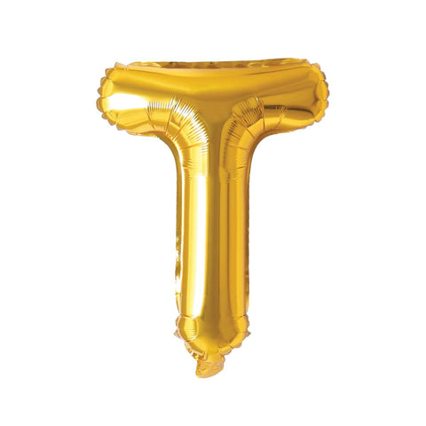 Buy Balloons Gold Letter T Foil Balloon, 16 Inches sold at Balloon Expert