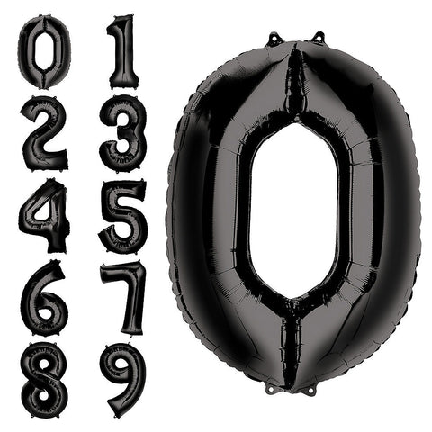 Black Number Balloon, 34 Inches